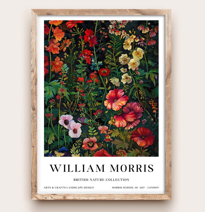 William Morris Wild Flowers Poster Vintage Botanical Wall Art Classic Floral Print Elegant Nature Decor Timeless Garden Artwork for Home