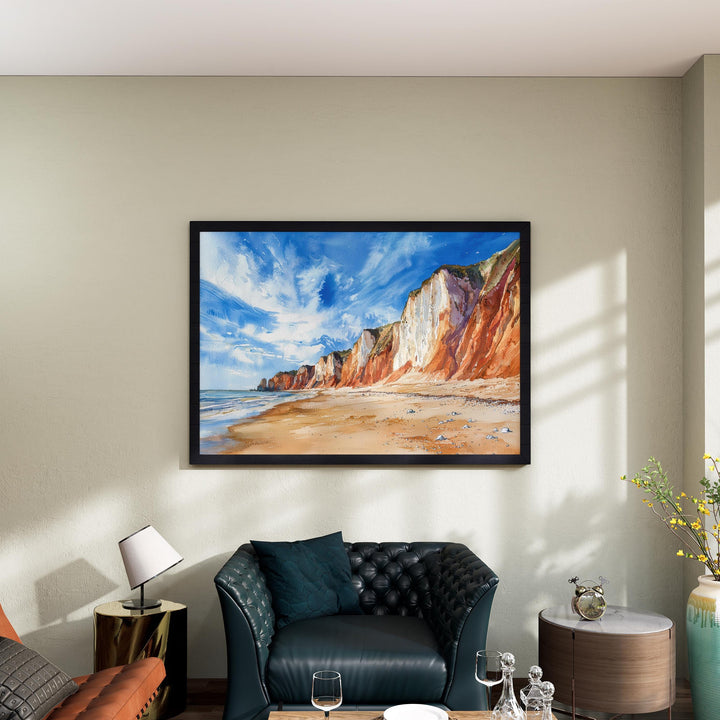 Norfolk Coast England Watercolor Poster Norfolk Travel Print Coastal Landscape Painting Beach Wall Art UK Souvenir