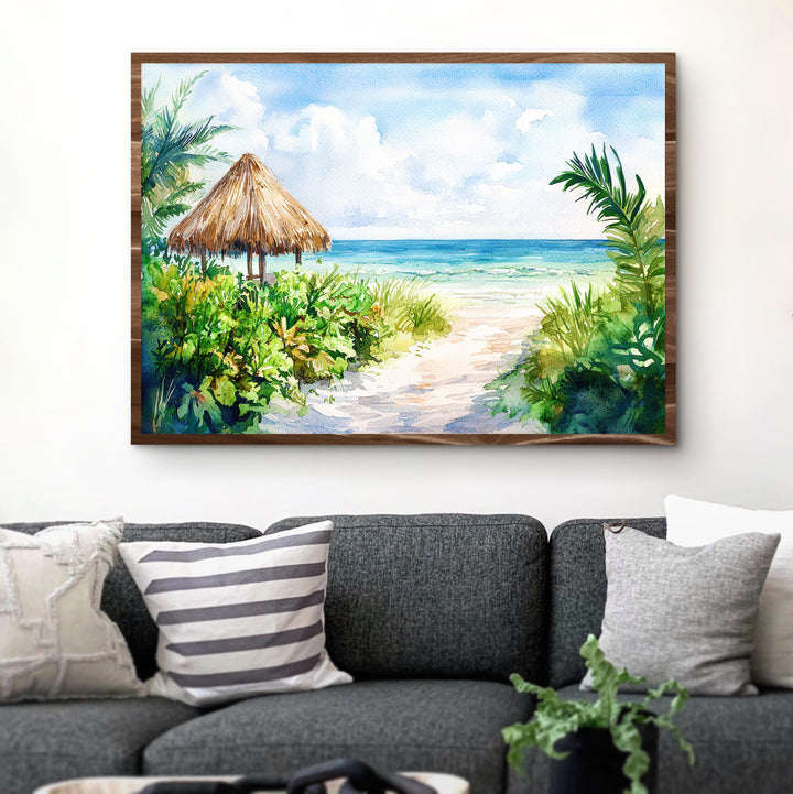 Fort Myers Beach Florida Watercolor Poster Fort Myers Travel Print Gulf Coast Painting Seaside Wall Art USA Souvenir