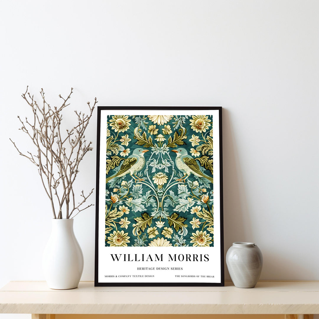 William Morris Songbirds Poster Vintage Bird Wall Art Classic Nature Print Elegant Woodland Decor Timeless Garden Artwork for Home