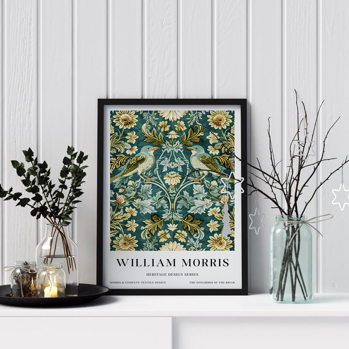 William Morris Songbirds Poster Vintage Bird Wall Art Classic Nature Print Elegant Woodland Decor Timeless Garden Artwork for Home
