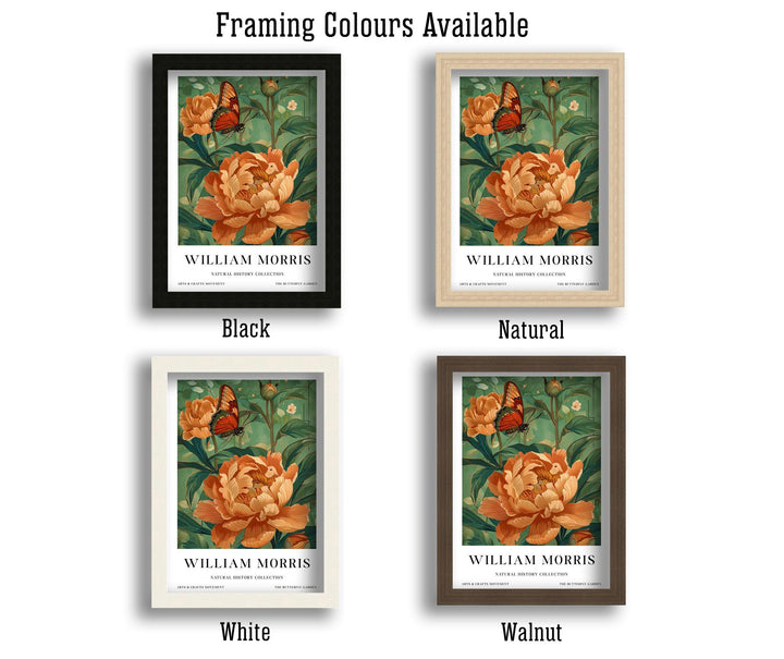 William Morris Butterfly Garden Poster Vintage Floral Wall Art Classic Botanical Print Elegant Nature Decor Timeless Artwork for Home