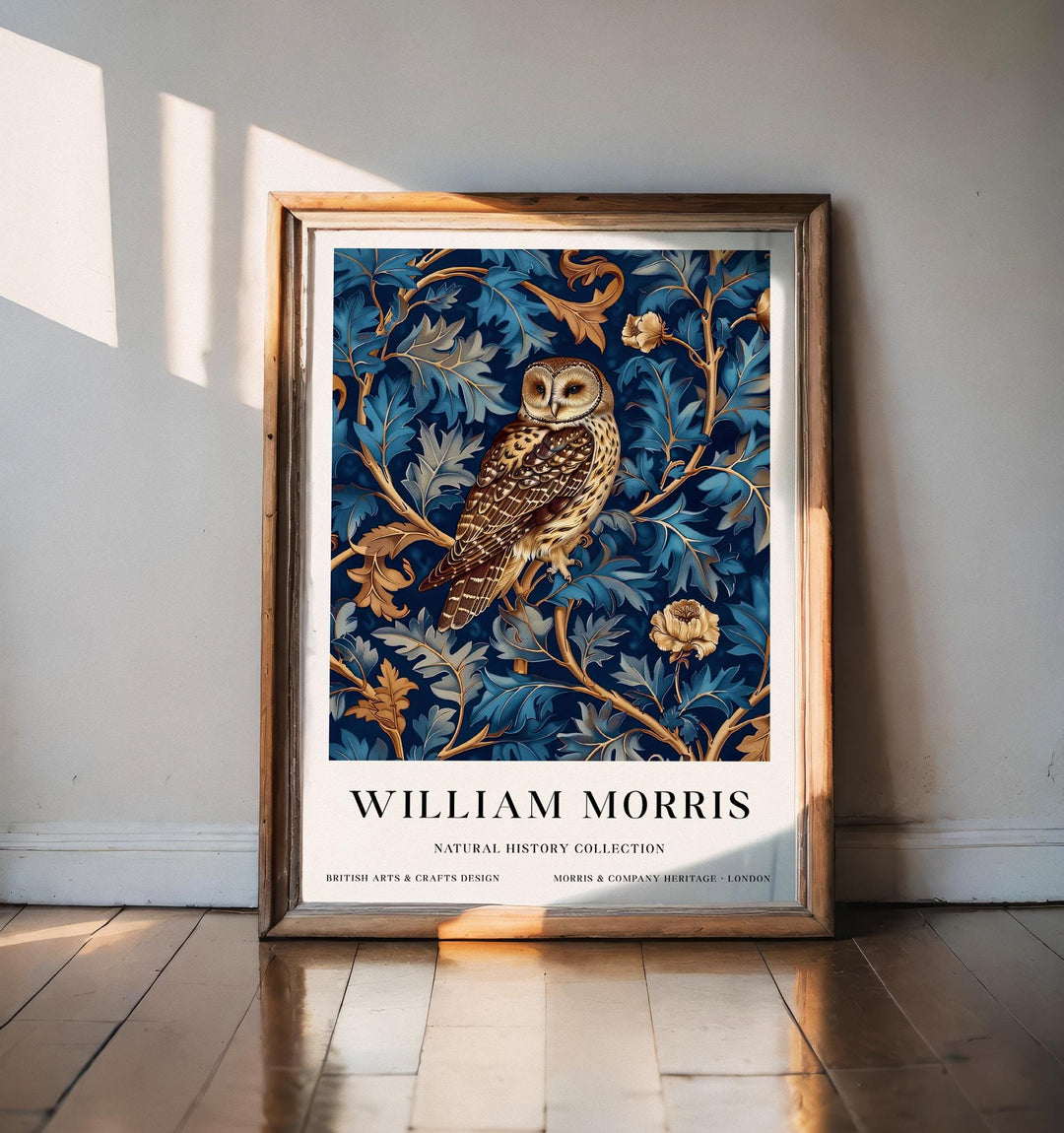 William Morris Owl Poster Vintage Woodland Bird Wall Art Classic Nature Print Rustic Forest Decor Timeless Heritage Artwork for Home