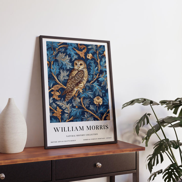 William Morris Owl Poster Vintage Woodland Bird Wall Art Classic Nature Print Rustic Forest Decor Timeless Heritage Artwork for Home