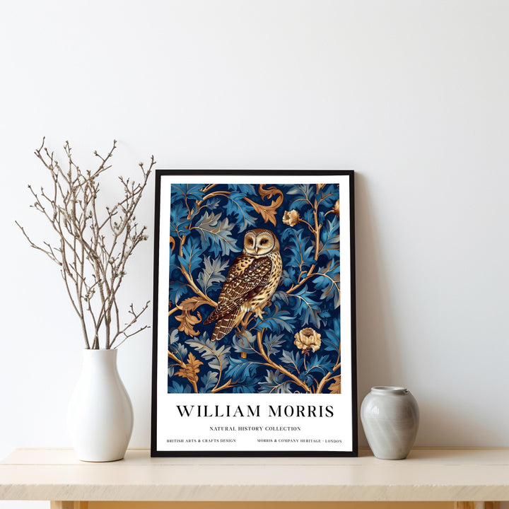 William Morris Owl Poster Vintage Woodland Bird Wall Art Classic Nature Print Rustic Forest Decor Timeless Heritage Artwork for Home