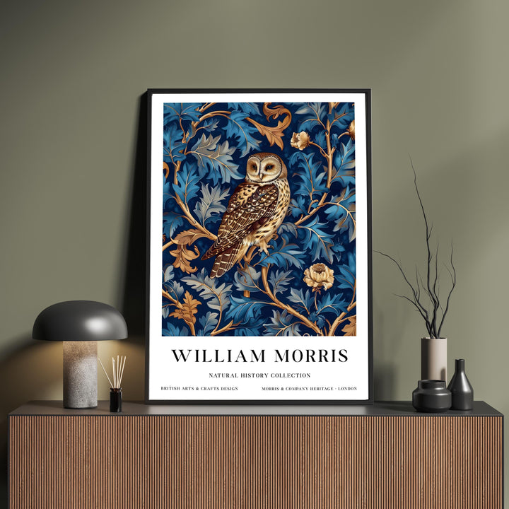 William Morris Owl Poster Vintage Woodland Bird Wall Art Classic Nature Print Rustic Forest Decor Timeless Heritage Artwork for Home