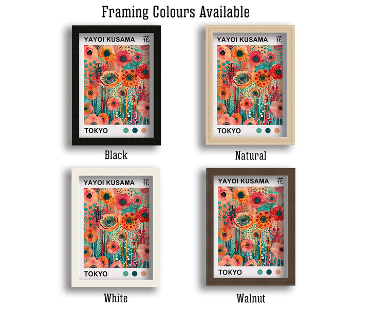 Yayoi Kusama Flower Poster Modern Pop Art Print Japanese Abstract Floral Design Polka Dot Botanical Wall Decor for Contemporary Homes