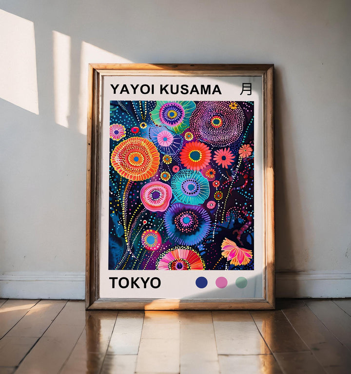 Yayoi Kusama Petals Poster Modern Pop Art Print Japanese Abstract Floral Design Polka Dot Botanical Artwork for Contemporary Home Decor