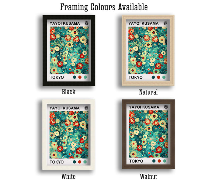Yayoi Kusama Flower Petals Poster Modern Pop Art Print Japanese Abstract Floral Design Polka Dot Artwork for Contemporary Home Decor