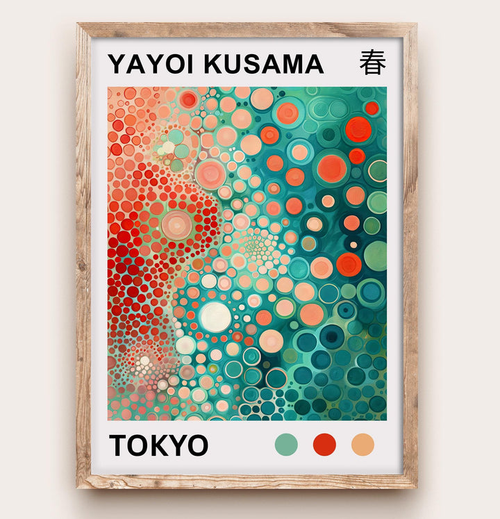 Yayoi Kusama Polka Garden Poster Modern Pop Art Print Japanese Abstract Floral Design Colorful Botanical Artwork for Contemporary Decor