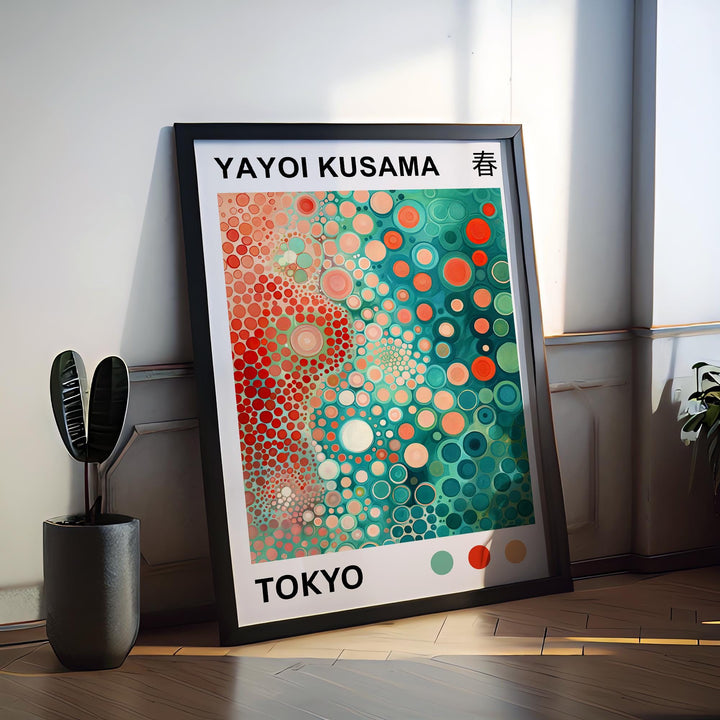 Yayoi Kusama Polka Garden Poster Modern Pop Art Print Japanese Abstract Floral Design Colorful Botanical Artwork for Contemporary Decor