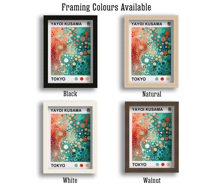 Yayoi Kusama Polka Garden Poster Modern Pop Art Print Japanese Abstract Floral Design Colorful Botanical Artwork for Contemporary Decor