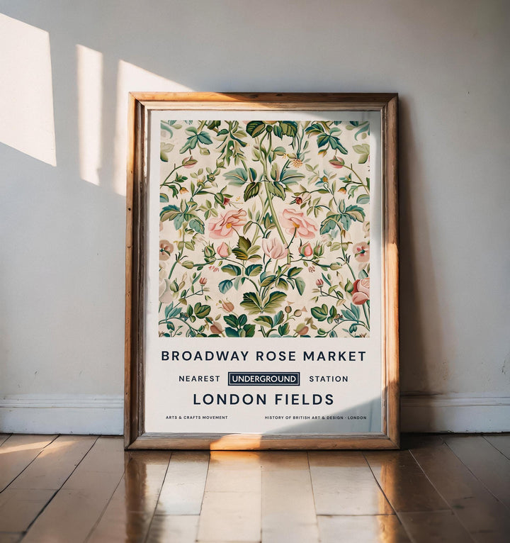 William Morris Broadway Rose Market Poster Vintage Floral Wall Art Classic Botanical Print Elegant Nature Decor Timeless Artwork for Home
