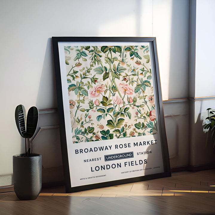 William Morris Broadway Rose Market Poster Vintage Floral Wall Art Classic Botanical Print Elegant Nature Decor Timeless Artwork for Home