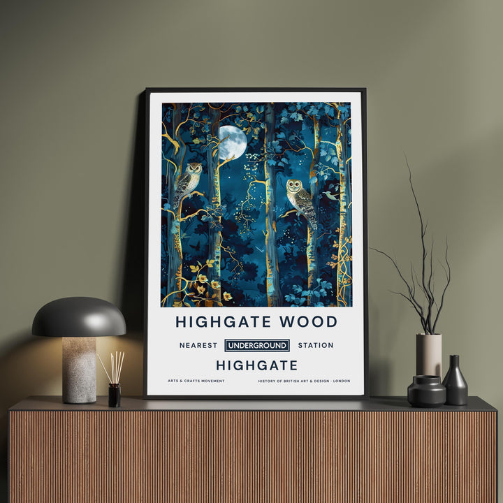 William Morris Highgate Wood Poster Vintage Woodland Wall Art Classic Nature Print Rustic Forest Decor Timeless Heritage Artwork for Home