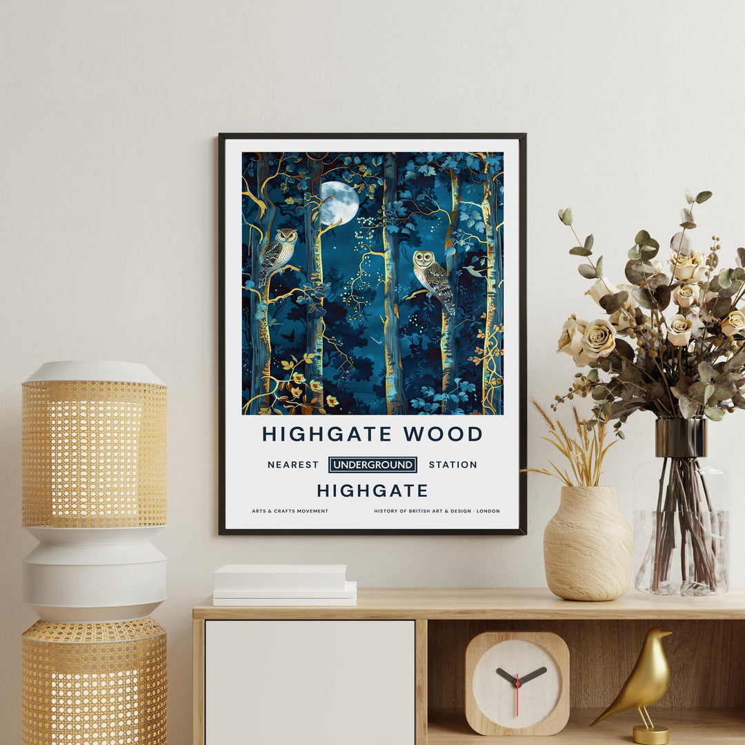 William Morris Highgate Wood Poster Vintage Woodland Wall Art Classic Nature Print Rustic Forest Decor Timeless Heritage Artwork for Home