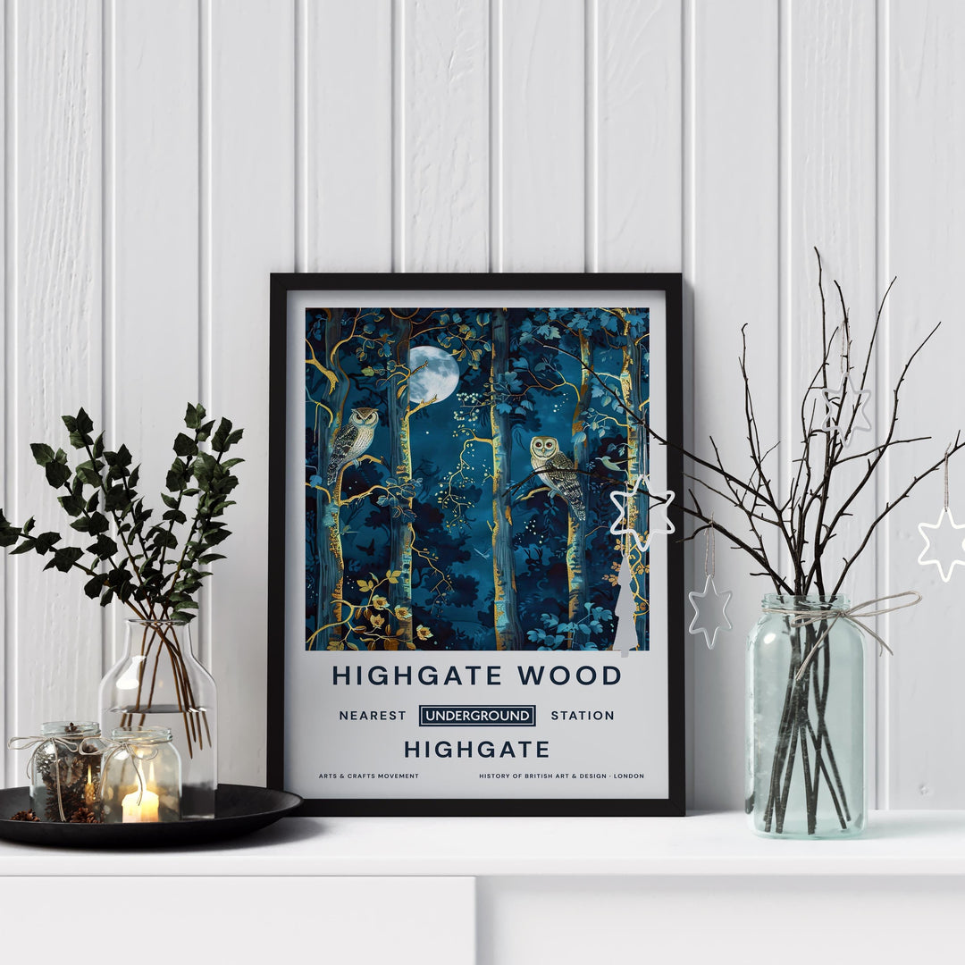 William Morris Highgate Wood Poster Vintage Woodland Wall Art Classic Nature Print Rustic Forest Decor Timeless Heritage Artwork for Home