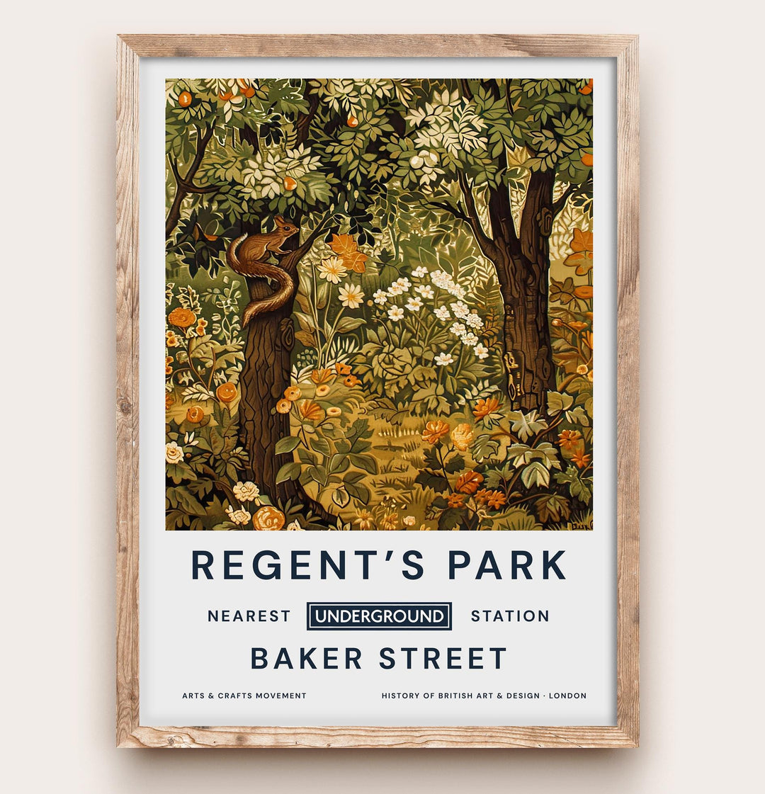 William Morris Regent’s Park Poster Vintage Botanical Wall Art Classic Floral Print Elegant Garden Decor Timeless Artwork for Home