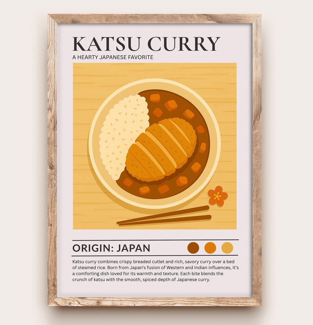 Katsu Curry Kitchen Print Japanese Food Poster Vintage Culinary Art Kitchen Wall Art Asian Cuisine Decor Dining Room Chef Artwork