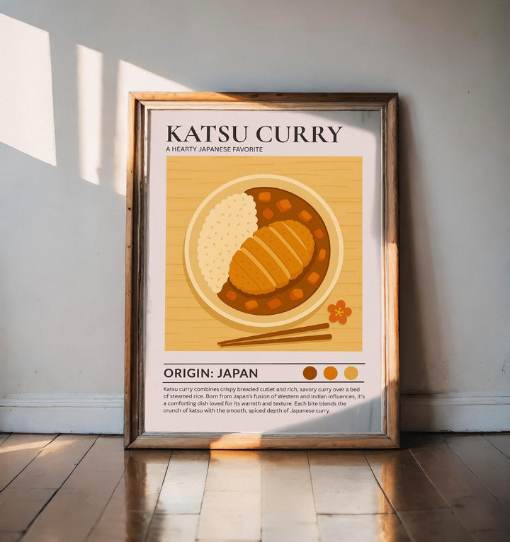 Katsu Curry Kitchen Print Japanese Food Poster Vintage Culinary Art Kitchen Wall Art Asian Cuisine Decor Dining Room Chef Artwork