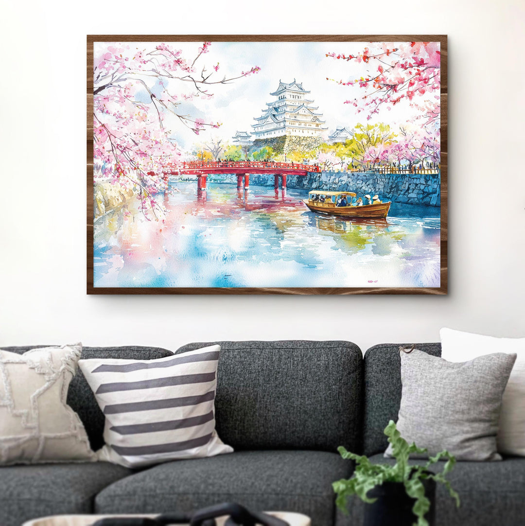 Osaka Japan Watercolor Poster Osaka Travel Print City Skyline Painting Dotonbori Wall Art Asia Souvenir