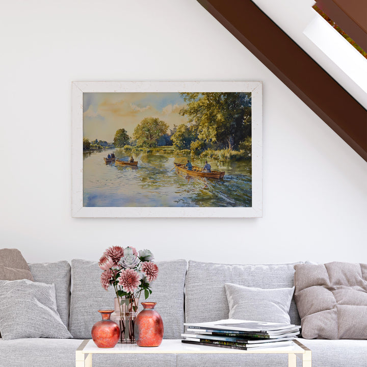 Dedham Vale England Watercolor Poster Dedham Vale Travel Print Countryside Landscape Painting Wall Art UK Souvenir
