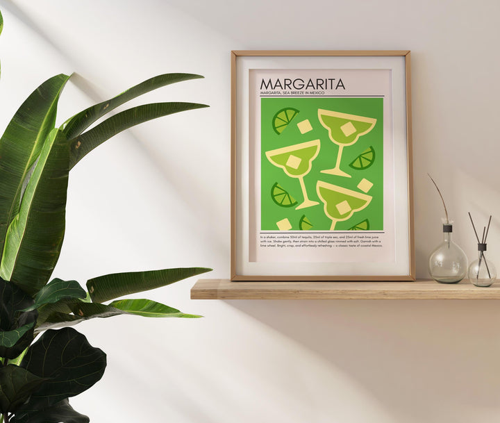 Margarita Art Deco Cocktail Print Elegant Drink Poster Bar Wall Art Cocktail Lover Gift Tequila Decor Classic Beverage Artwork
