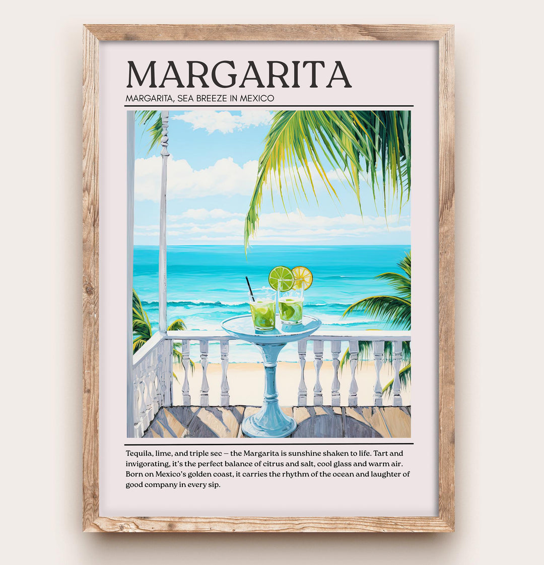 Margarita Art Deco Cocktail Print Elegant Drink Poster Bar Wall Art Cocktail Lover Gift Tequila Decor Classic Beverage Artwork