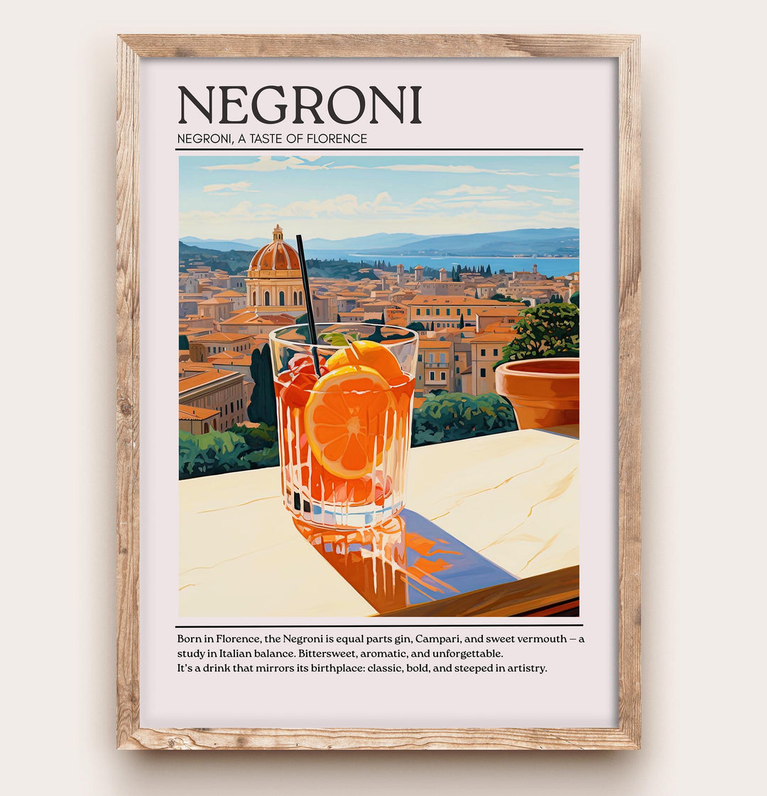 Negroni Art Deco Cocktail Print Elegant Drink Poster Bar Wall Art Cocktail Lover Gift Classic Decor Mixology Beverage Artwork