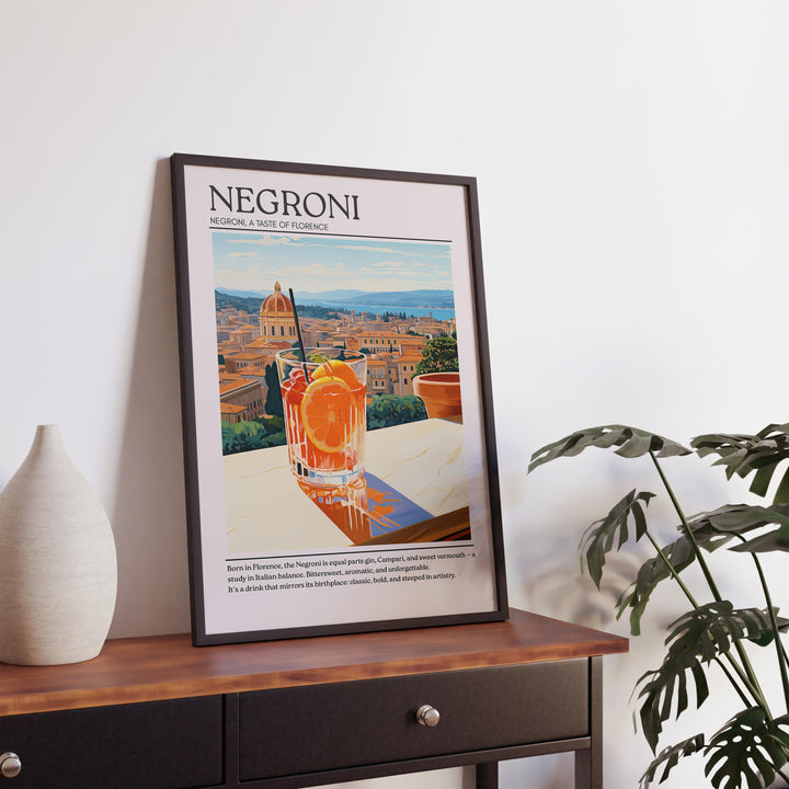 Negroni Art Deco Cocktail Print Elegant Drink Poster Bar Wall Art Cocktail Lover Gift Classic Decor Mixology Beverage Artwork