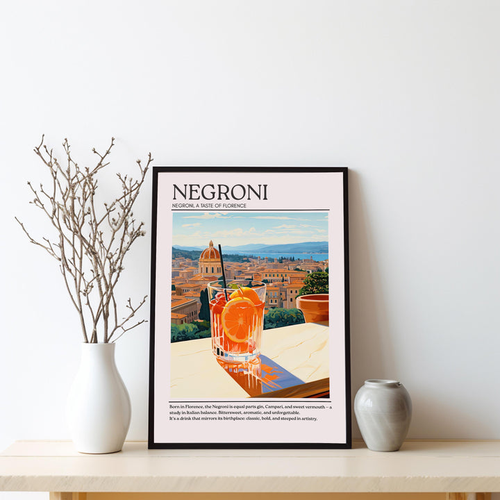 Negroni Art Deco Cocktail Print Elegant Drink Poster Bar Wall Art Cocktail Lover Gift Classic Decor Mixology Beverage Artwork