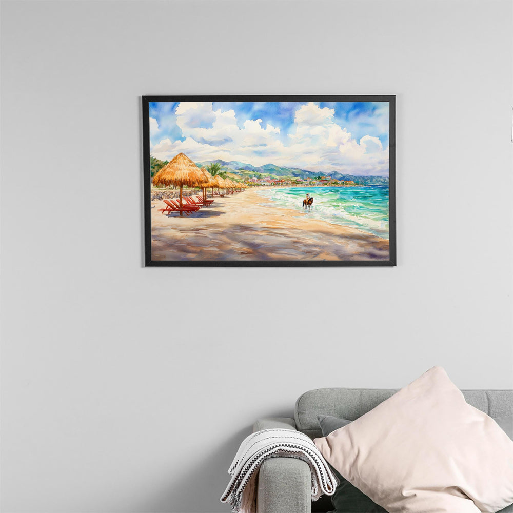 Mexico Watercolor Poster Mexico Travel Print Country Landscape Painting Cultural Wall Art Latin America Souvenir