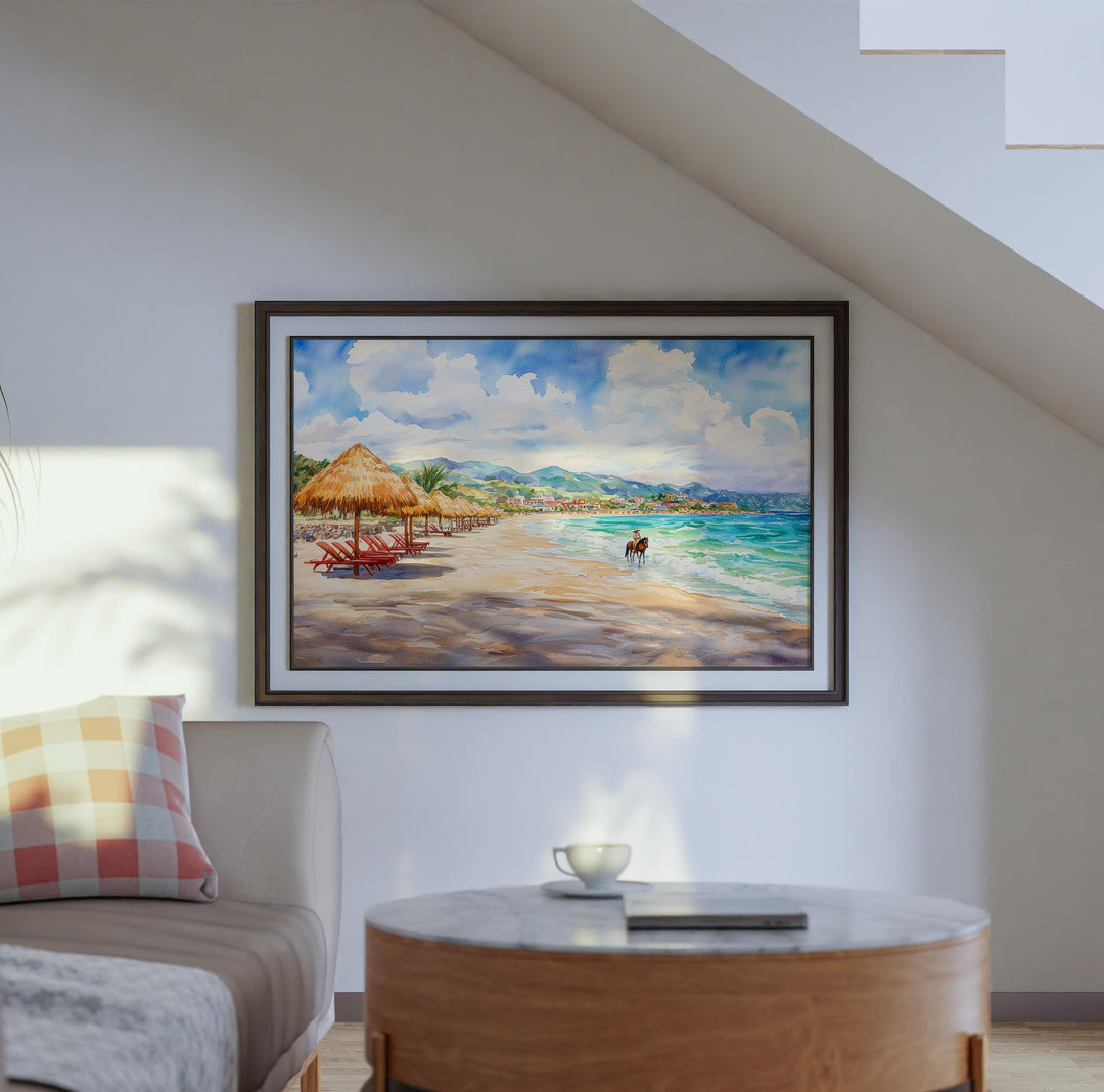 Mexico Watercolor Poster Mexico Travel Print Country Landscape Painting Cultural Wall Art Latin America Souvenir