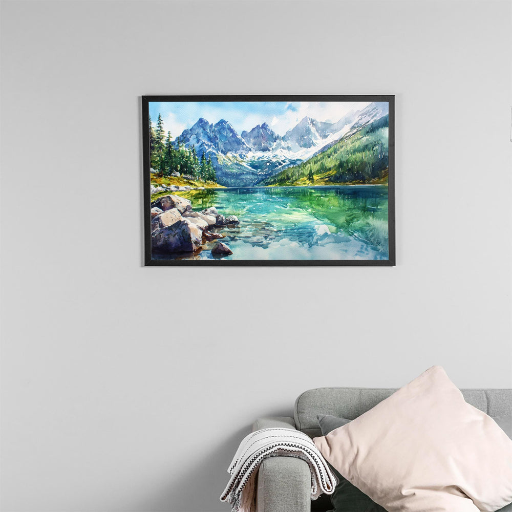 Tatra Mountains Poland Watercolor Poster Tatra Travel Print Mountain Landscape Painting Nature Wall Art Europe Souvenir