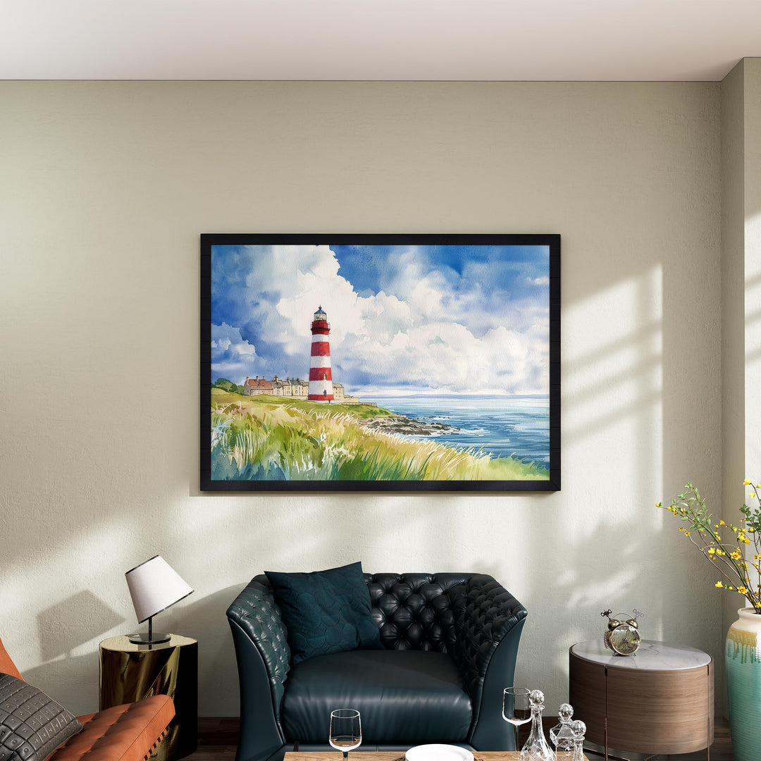 Plymouth Devon Watercolor Poster Plymouth Travel Print Coastal City Painting Harbour Wall Art South West England Souvenir