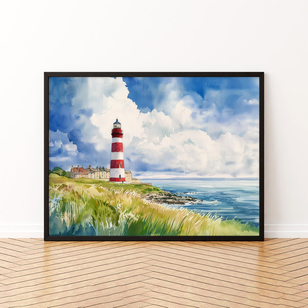 Plymouth Devon Watercolor Poster Plymouth Travel Print Coastal City Painting Harbour Wall Art South West England Souvenir