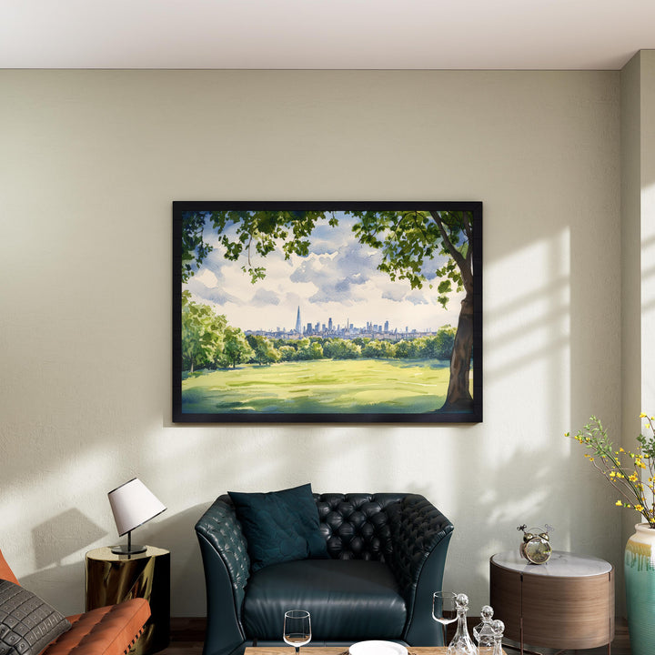 Hampstead Heath London Watercolor Poster Hampstead Heath Travel Print City Park Painting Nature Wall Art UK Decor Souvenir