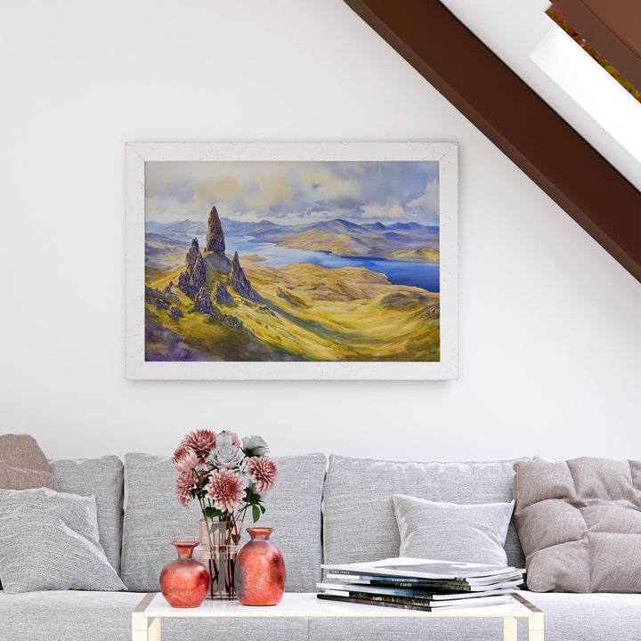Isle of Skye Scotland Watercolor Poster Isle of Skye Travel Print Highland Landscape Painting Nature Wall Art UK Souvenir