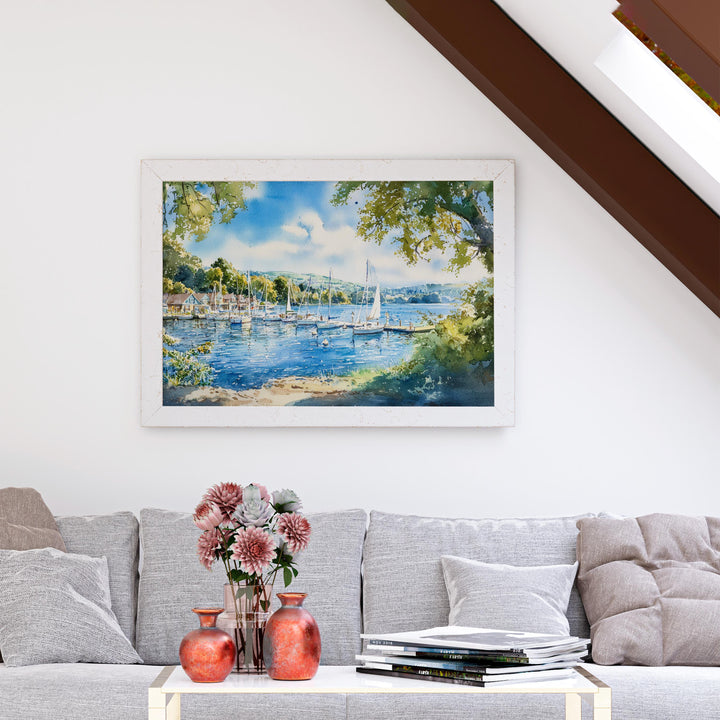 Bowness England Watercolor Poster Bowness Travel Print Lake District Painting Windermere Wall Art UK Decor Souvenir