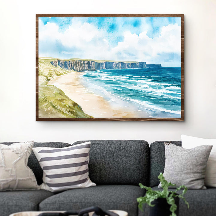 Orkney Islands Scotland Watercolor Poster Orkney Travel Print Coastal Landscape Painting Nature Wall Art UK Souvenir
