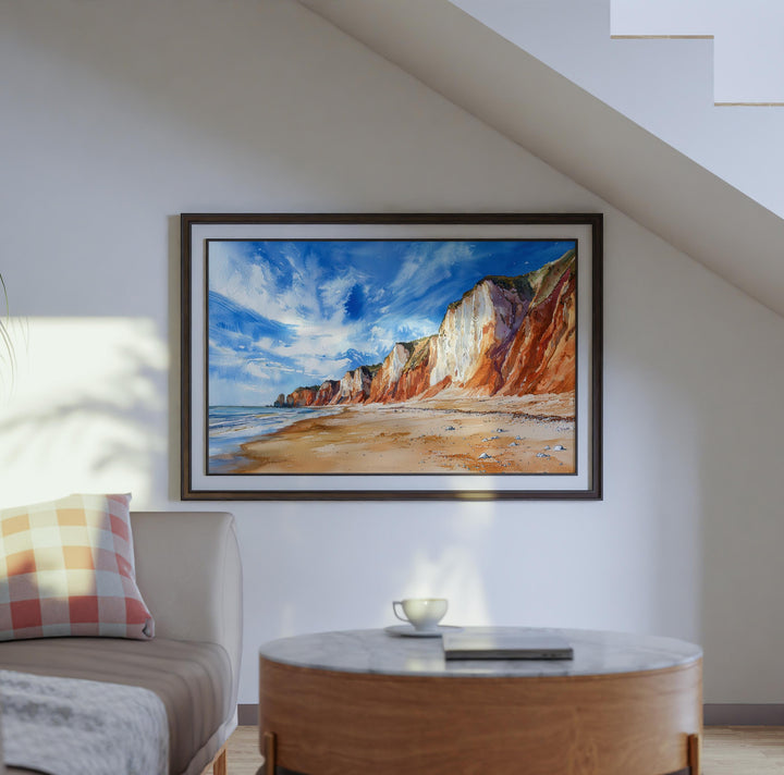 Norfolk Coast England Watercolor Poster Norfolk Travel Print Coastal Landscape Painting Beach Wall Art UK Souvenir