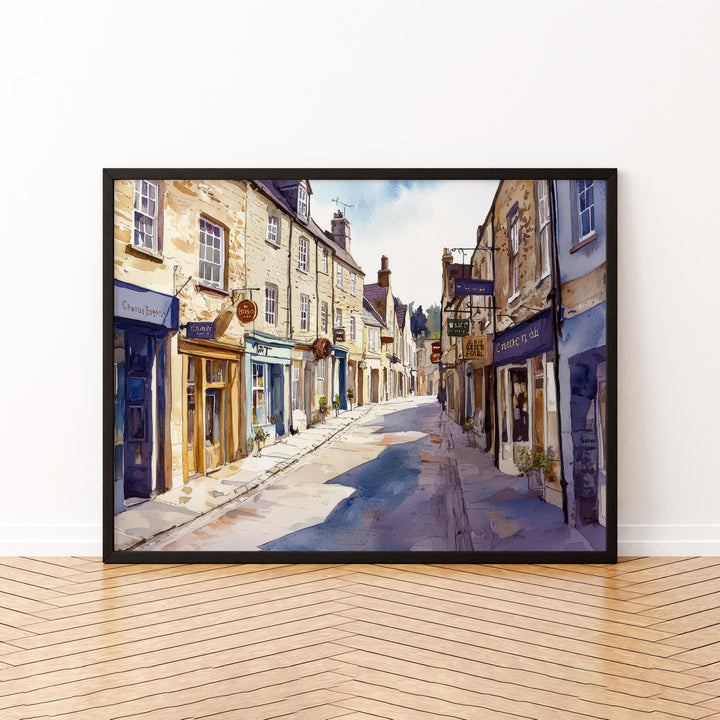 Frome England Watercolor Poster Frome Travel Print Somerset Town Painting Historic Street Wall Art UK Souvenir