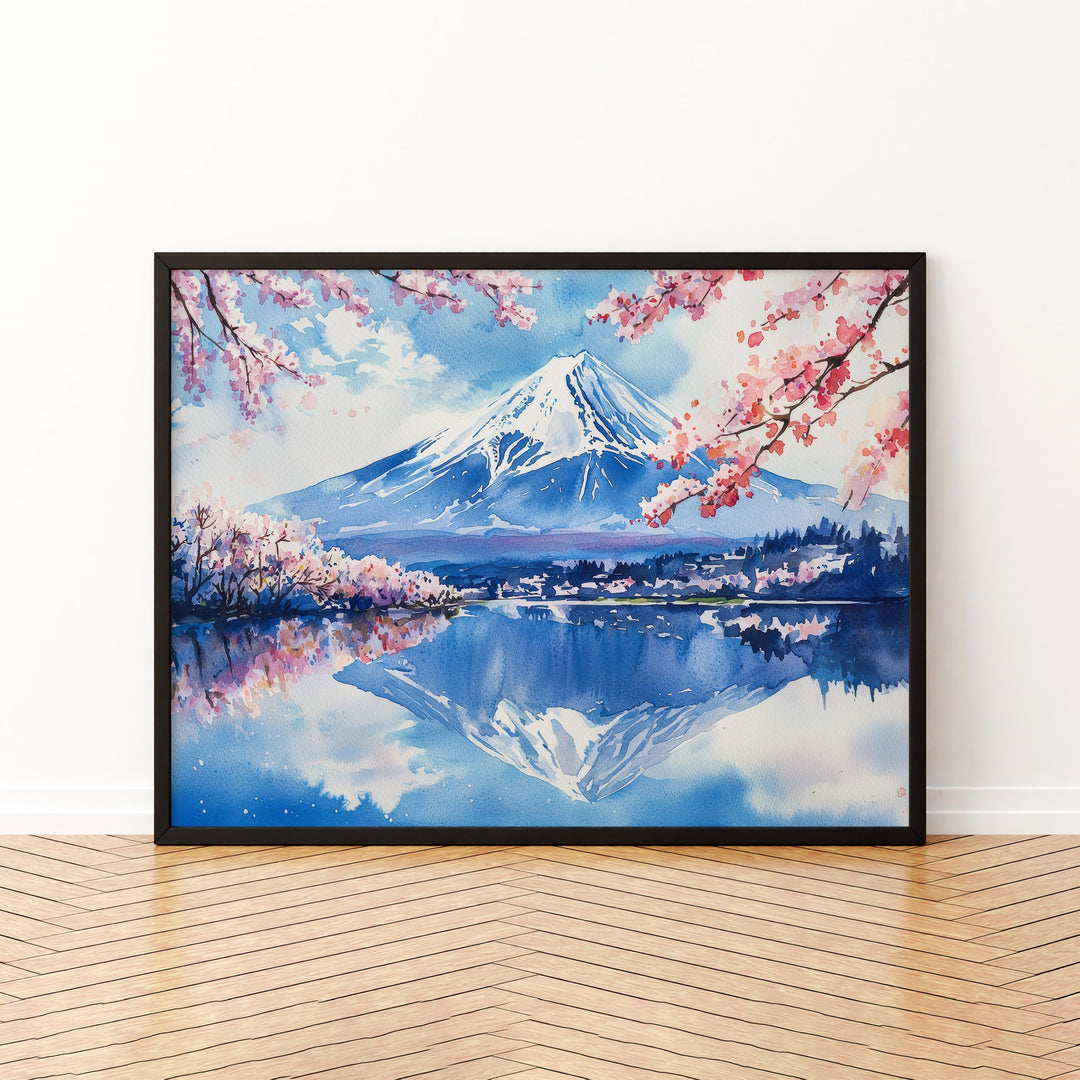 Japan Watercolor Poster Japan Travel Print Asian Landscape Painting Cultural Artwork Wall Art Asia Souvenir