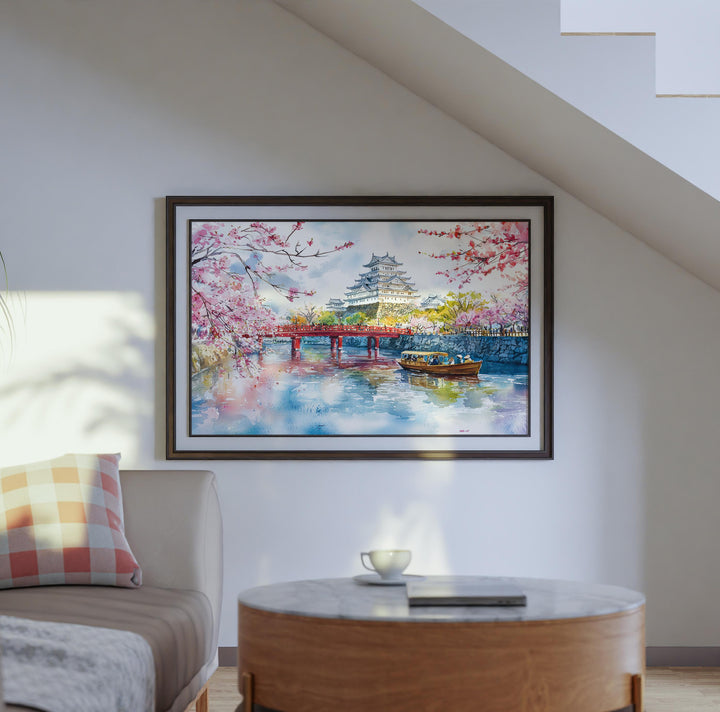 Osaka Japan Watercolor Poster Osaka Travel Print City Skyline Painting Dotonbori Wall Art Asia Souvenir