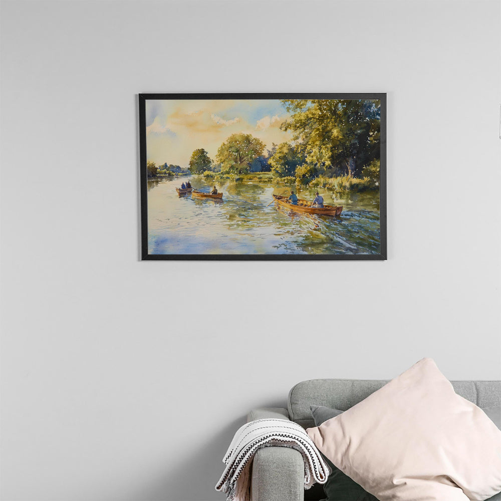 Dedham Vale England Watercolor Poster Dedham Vale Travel Print Countryside Landscape Painting Wall Art UK Souvenir