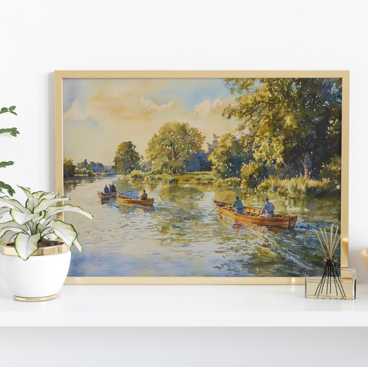 Dedham Vale England Watercolor Poster Dedham Vale Travel Print Countryside Landscape Painting Wall Art UK Souvenir