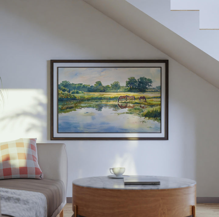 Kent Downs England Watercolor Poster Kent Downs Travel Print Countryside Landscape Painting Wall Art UK Souvenir