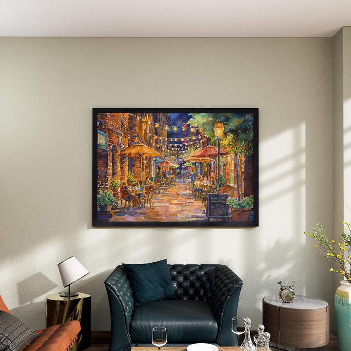 Saratoga Springs New York Watercolor Poster Saratoga Travel Print City Landscape Painting Wall Art Upstate Souvenir