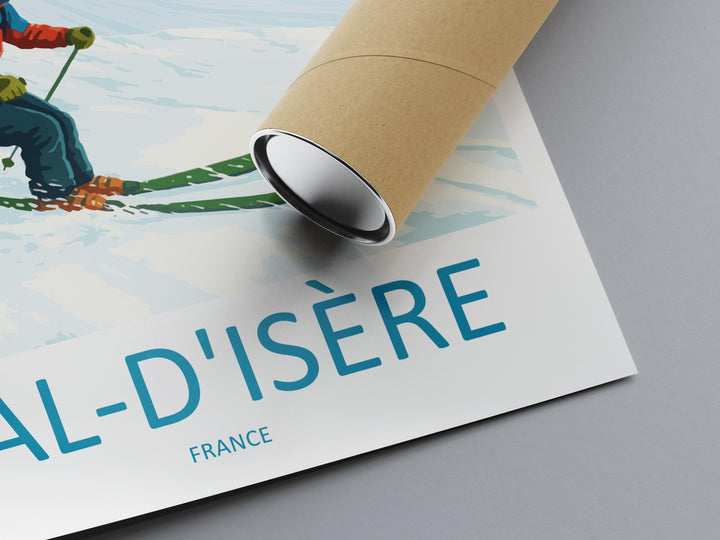 Val d’Isère France Ski Print Travel Poster Alpine Resort Wall Art French Alps Ski Village Europe Decor Artwork