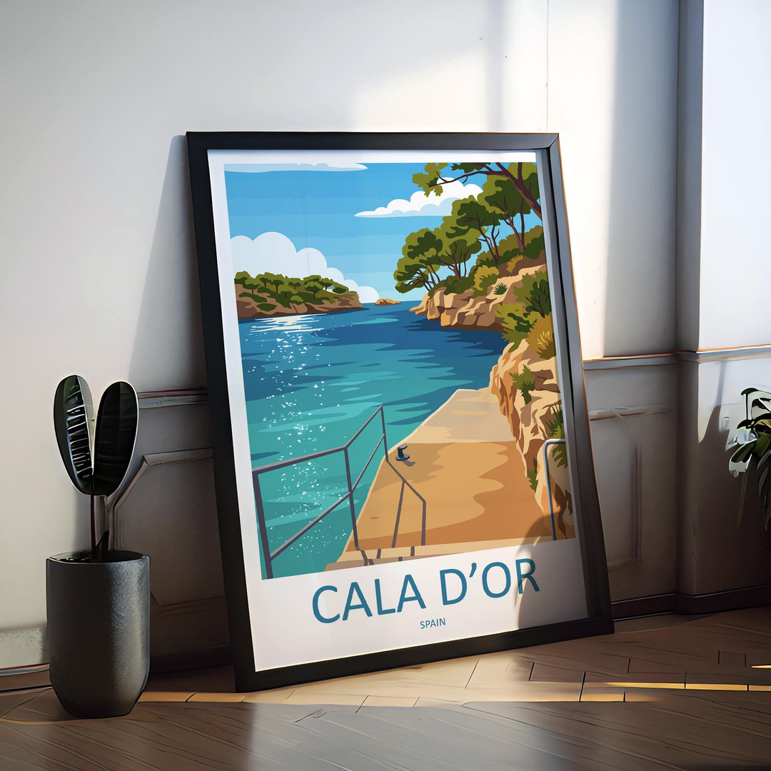 Cala d’Or Travel Print Wall Art Cala d’Or Wall Hanging Home Decoration Cala d’Or Gift Art Lovers Wall Art Print Art Poster